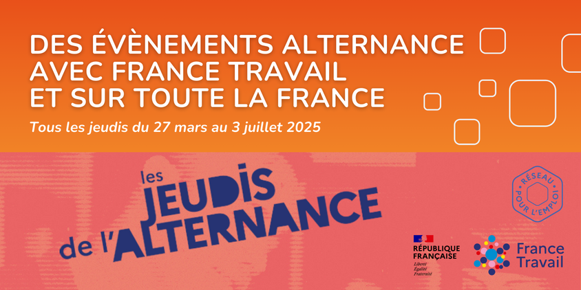 Des évènements alternance avec france travail et sur toute la france avec le Réseau Pour l'Emploi