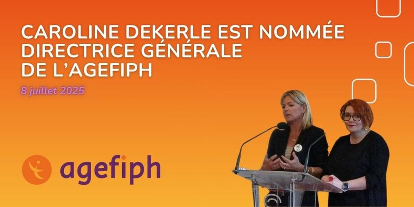 Photo avec Caroline Dekerle et Marlène Cappelle, Déléguée Générale Cheops
