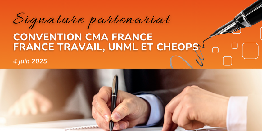 France Travail, l'Union nationale des Missions Locales (UNML), Cheops, et la Chambre des Métiers et de l’Artisanat France signent la convention